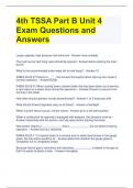 4th TSSA Part B Unit 4 Exam Questions and Answers 