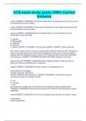 CCR exam study guide &vert;100&percnt; Correct Answers