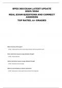 SPEX 303 EXAM LATEST UPDATE  2023&sol;2024  REAL EXAM QUESTIONS AND CORRECT  ANSWERS  TOP RATED&comma; A&plus; GRADED