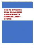 HESI A2 ENTRANCE  EXAM ENGLISH2023  QUESTIONS WITH  ANSWERS LATEST  UPDATE