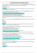 ATI RN MENTAL HEALTH ONLINE PRACTICE 2019