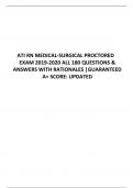 Bundle for ATI RN Medical-Surgical Proctored Exam 2019 Retake Correct questions and answers GRADED A LATEST 2023 AUGUST VERSION