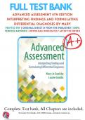 Test Bank for Advanced Assessment 4th Edition Interpreting Findings and Formulating Differential Diagnoses By Mary Jo Goolsby &lpar;2018-2019&rpar;&comma; 9780803668942&comma; Chapter 1-22 Questions and Answers A&plus;