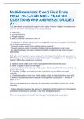 Multidimensional Care 2 Final Exam FINAL 2023-2024// MDC2 EXAM 50+ QUESTIONS AND ANSWERS// GRADED A+(RASMUSSEN COLLEGE