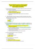 Advanced Pharmacology Final Exam Q&A &lpar;2023&ndash;2024&rpar; &vert; 108 Verified Study Pack