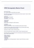 CRD Sonography Basics Exam with complete solutions