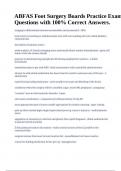 ABFAS Foot Surgery Boards Practice Exam Questions with 100&percnt; Correct Answers&period; 