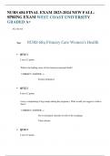 NURS 684 FINAL EXAM  NEW FALL-SPRING EXAM WEST COAST UNIVERSITY GRADED A&plus;