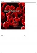 Immunohaematology - Blood groups and applications