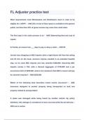 FL Adjuster practice test Questions & Answers 2023&lpar;A&plus;GRADED 100&percnt;VERIFIED&rpar;