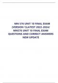 UPDATED MN 576 UNIT 10 FINAL EXAM (VERSION 1)LATEST 2022-2024/ MN576 UNIT 10 FINAL EXAM QUESTIONS AND CORRECT(A+ GUARANTEE)