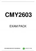 CMY2603 MCQ EXAM PACK 2025
