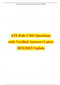 ATI PEDIATRIC PROCTORED EXAM DIFFERENT VERSIONS WITH VERIFIED SOLUTIONS/A+ GRADE ASSURED