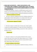 &bull;&Tab; HESI OB MATERNITY &ndash; MOST QUESTIONS AND ANSWERS 100&percnt;CORRECT FROM HESI TEST&period; SCORED A&plus; &period;ASSURED SUCCESS WITH SCREENSHOTS &lpar;V1&rpar; NEW UPDATE 2023&sol;24