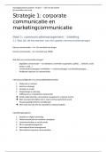Haal 18/20 met deze samenvatting -  strategie 1: Corporate communicatie en marketingcommunicatie