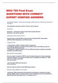 WGU 785 Final Exam QUESTIONS WITH CORRECT  EXPERT VERIFIED ANSWERS 