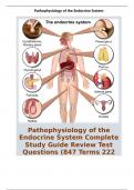 Pathophysiology of the Endocrine System Complete Study & MSN 570 Advanced Pathophysiology Exam 