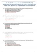 NR 302 /304 Final Comprehensive EXAM QUESTIONS AND ANSWERS/NR 302/304 FINAL EXAM LATEST UPDATE 2023/2024 /100% CORRECT AND VERIFIED Q&A: CHAMBERLAIN COLLEGE OF NURSING