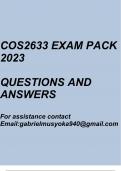 COS2633 Exam pack 2023