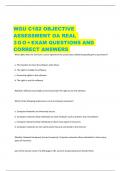 WGU C182 OBJECTIVE  ASSESSMENT OA REAL 3OO&plus; EXAM QUESTIONS AND CORRECT ANSWERS 
