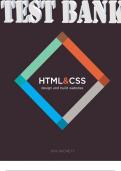 TEST BANK for HTML and CSS: Design and Build Websites by Duckett Jon ISBN 9781118206911 (Complete 17 Chapters)