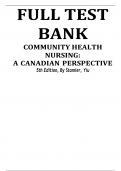 FULL TEST BANK COMMUNITY HEALTH NURSING: A CANADIAN PERSPECTIVE 5th Edition, By Stamler, Yiu