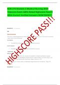 NUR 275 Module 2 Medical Nursing 2023 Topscore Exam 100&percnt; Rated Highscore Pass&excl;&excl;&excl; With Correct Verified Answers NEW&excl;&excl;NEW&excl;&excl;&excl;