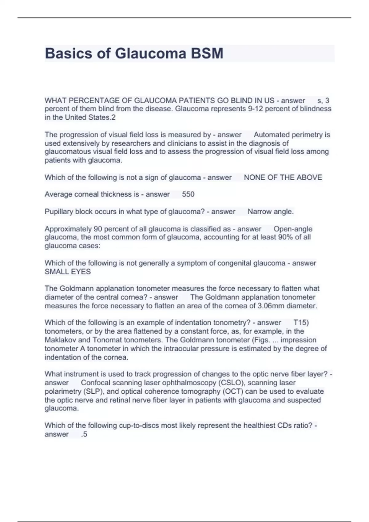 Basics of BSM Questions and Answers Scored A+ 2023 Stuvia US