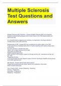 Multiple Sclerosis Test Questions and Answers