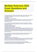 Multiple Sclerosis 2023 Exam Questions and Answers 