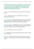 2-15 INSURANCE LICENSE FLORIDA EXAM 2023-2024&sol; ACTUAL EXAM WITH VERIFIED QUESTIONS AND ANSWERS&sol; AREADY GRADED A&plus;&sol;2-15 INSURANCE LICENSE FLORIDA REAL EXAM