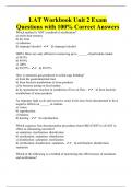 LAT Workbook Unit 2 Exam Questions with 100&percnt; Correct Answers