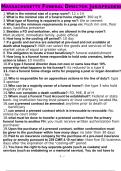 MASSACHUSETTS FUNERAL DIRECTOR JURISPRUDENCE STATE EXAM QUESTIONS AND ANSWERS