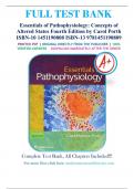 Test Bank for Essentials of Pathophysiology: Concepts of Altered States Fourth Edition by Carol Porth ISBN 9781451190809 Chapter 1-46 | Complete Guide A+