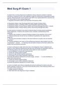 Med Surg &num;1 Exam 1 Questions nd Answers 2023