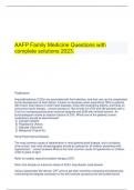 AAFP Family Medicine Questions with complete solutions 2023.