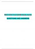 NSG 6330 Final EXAM Study Guide QUESTIONS AND ANSWERS, South University