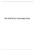 NSG 6420 Week 3 Knowledge Check, South University