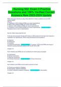 Nursing 552  Exam 3 Practice Questions and 100&percnt; Verified Correct Answers New 2023-2024 Update