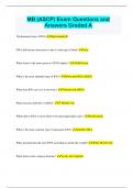 MB &lpar;ASCP&rpar; Exam Questions and Answers Graded A