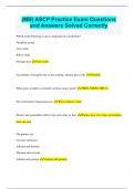 &lpar;MB&rpar; ASCP Practice Exam Questions and Answers Solved Correctly