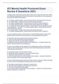 ATI Mental Health Proctored Exam Review 6 Questions 2023&period;