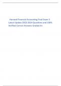 Harvard Financial Accounting Final Exam 3 Latest Update 2023-2024 Questions and 100% Verified Correct Answers Graded A+