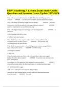 USPA Skydiving A License Exam Questions and Answers Latest Update 2023-2024 (Graded)