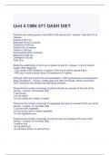 Unit 4 CMN 571 DASH DIET EXAM QUESTIONS AND ANSWERS
