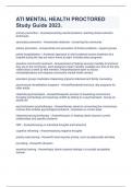 ATI MENTAL HEALTH PROCTORED Study Guide 2023&period;