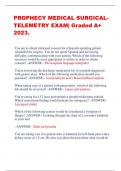 PROPHECY MEDICAL SURGICALTELEMETRY EXAM| Graded A+  2023.