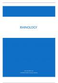 Rhinology summaries