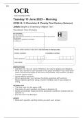 OCR GCSE &lpar;9&ndash;1&rpar; Chemistry B &lpar;Twenty First Century Science&rpar; J258&sol;04 JUNE 2023 QUESTION PAPER&colon; Depth in Chemistry &lpar;Higher Tier&rpar;