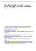2023 &sol; 2024 RN HESI EXIT EXAM &ndash; Version 2 &lpar;v2&rpar; all 160 Qs and As Included &ndash; Guaranteed Pass A&plus; Graded A&plus;